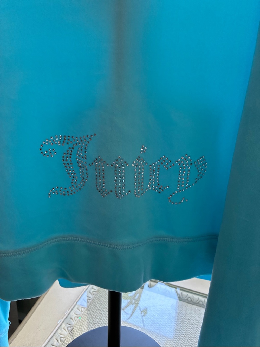 Juicy Couture Aqua Velour Track Hoodie & Pants Set - Picture 2 of 5